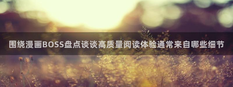 梦漫漫画APP大全：围绕漫画BOSS盘点谈谈高质量阅读体验通常来自哪些细节